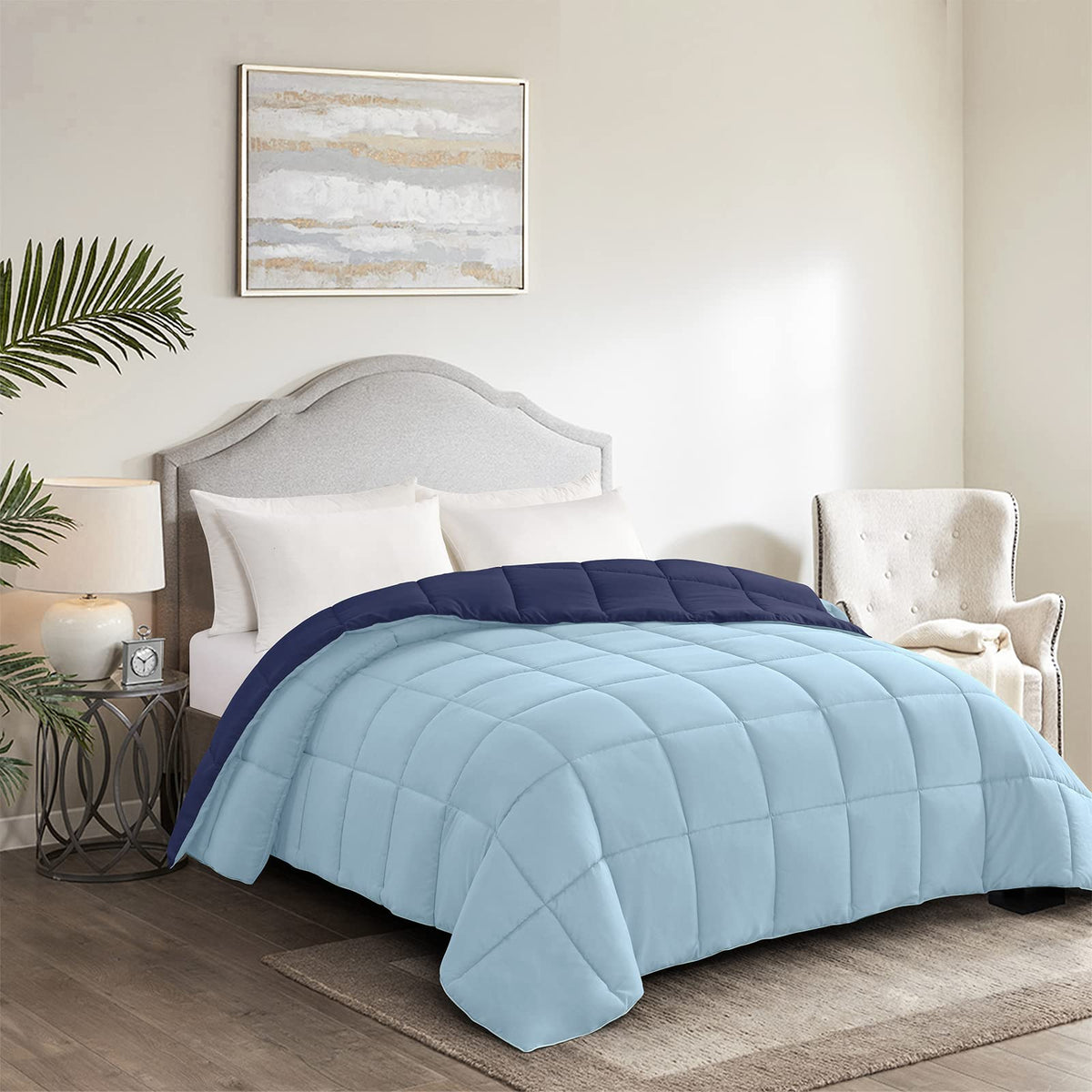 Homelike Moment comforter with four corner tabs keeps your duvet insert in place.