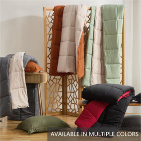 Homelike Moment easy-care machine washable set simplifies laundry routines.