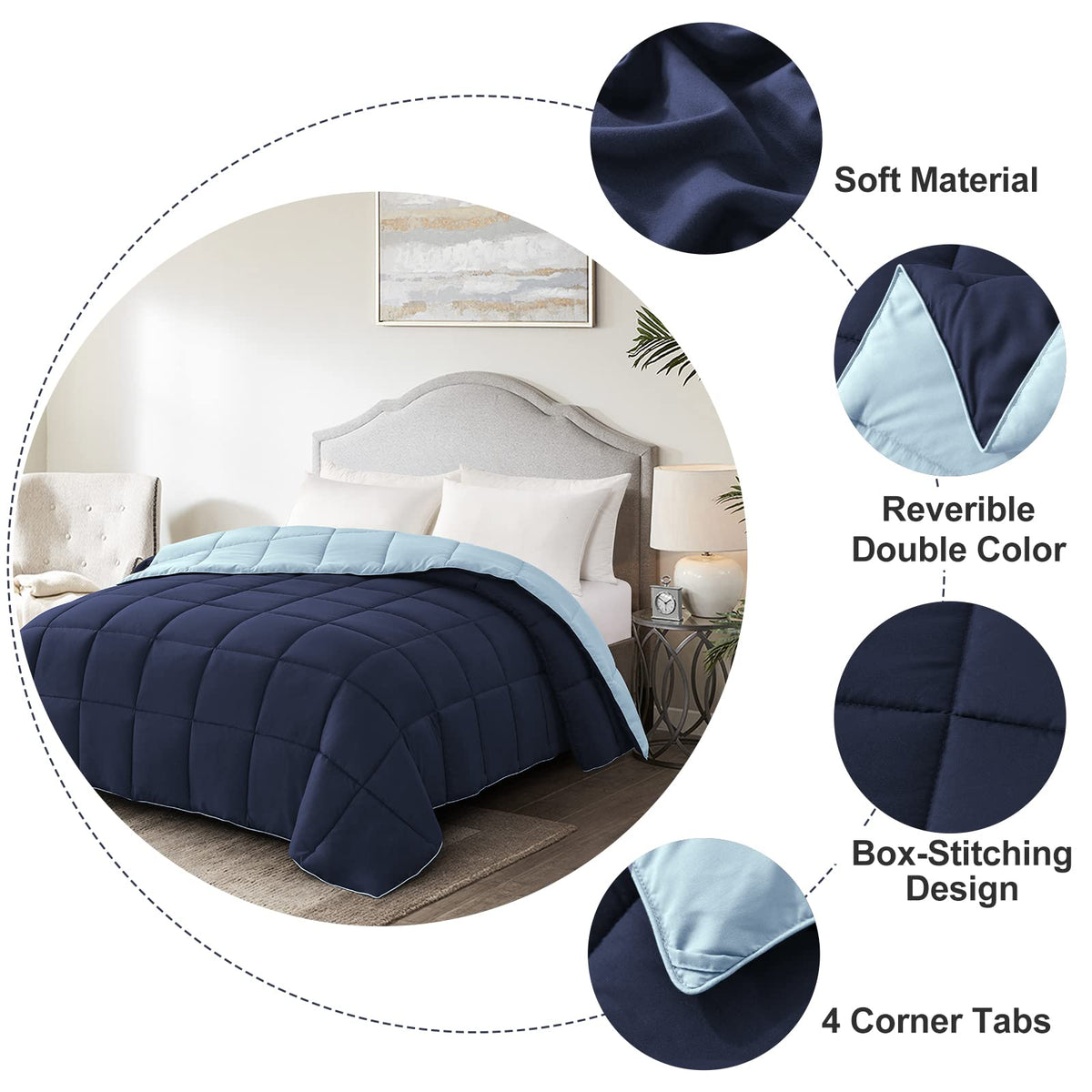 Soft microfiber fabric detail from Homelike Moment comforter.