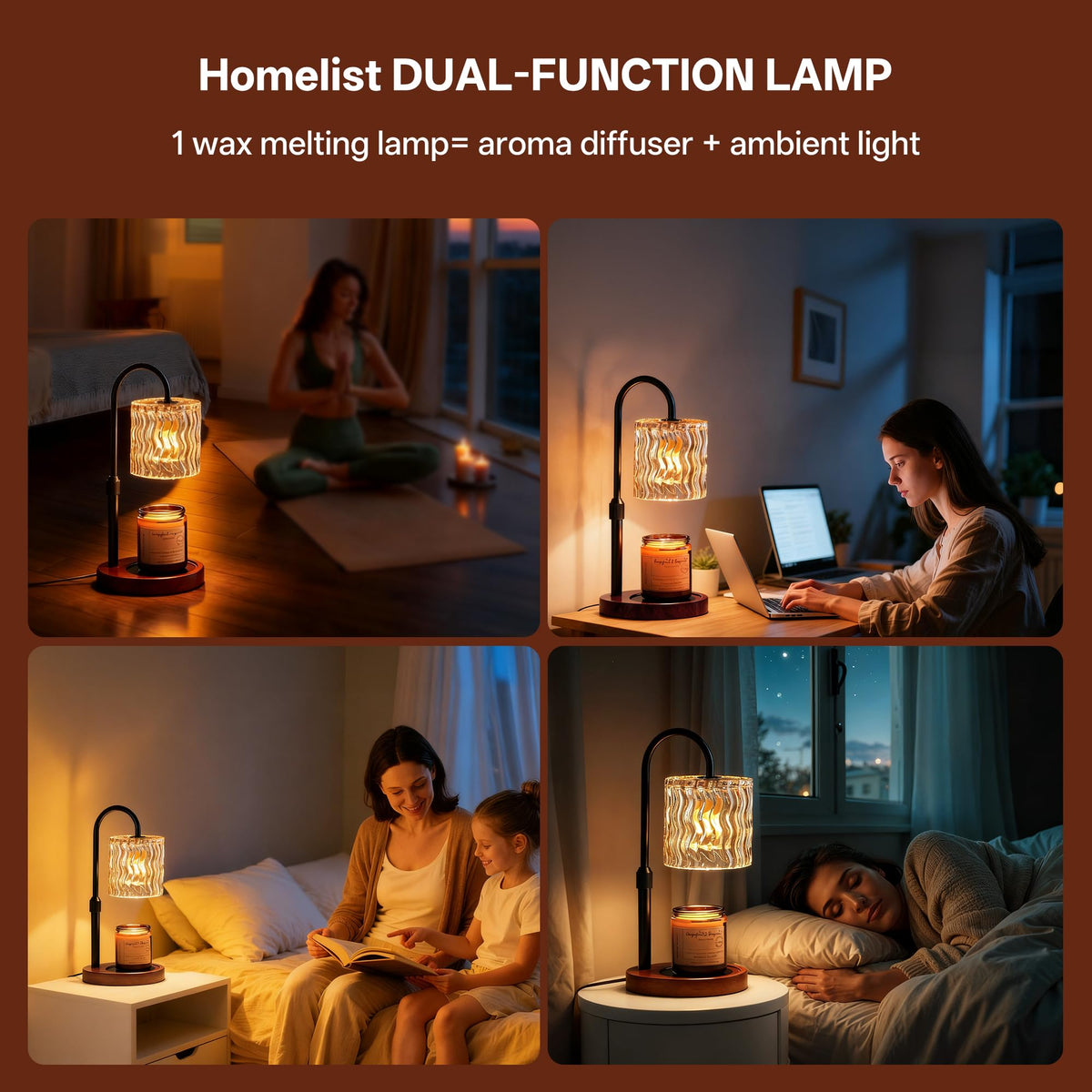 Homelist candle warmer lamp auto timer for controlled fragrance sessions