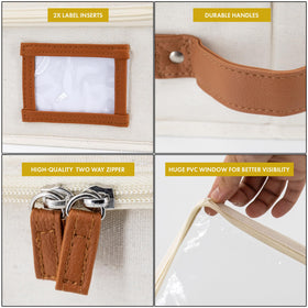 HOMELUX THEORY transparent PVC lid helps identify contents at a glance.