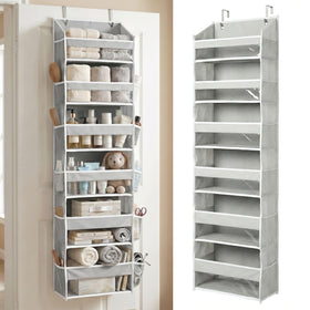 Homelux Theory over-the-door organizer front view with six pockets for easy storage