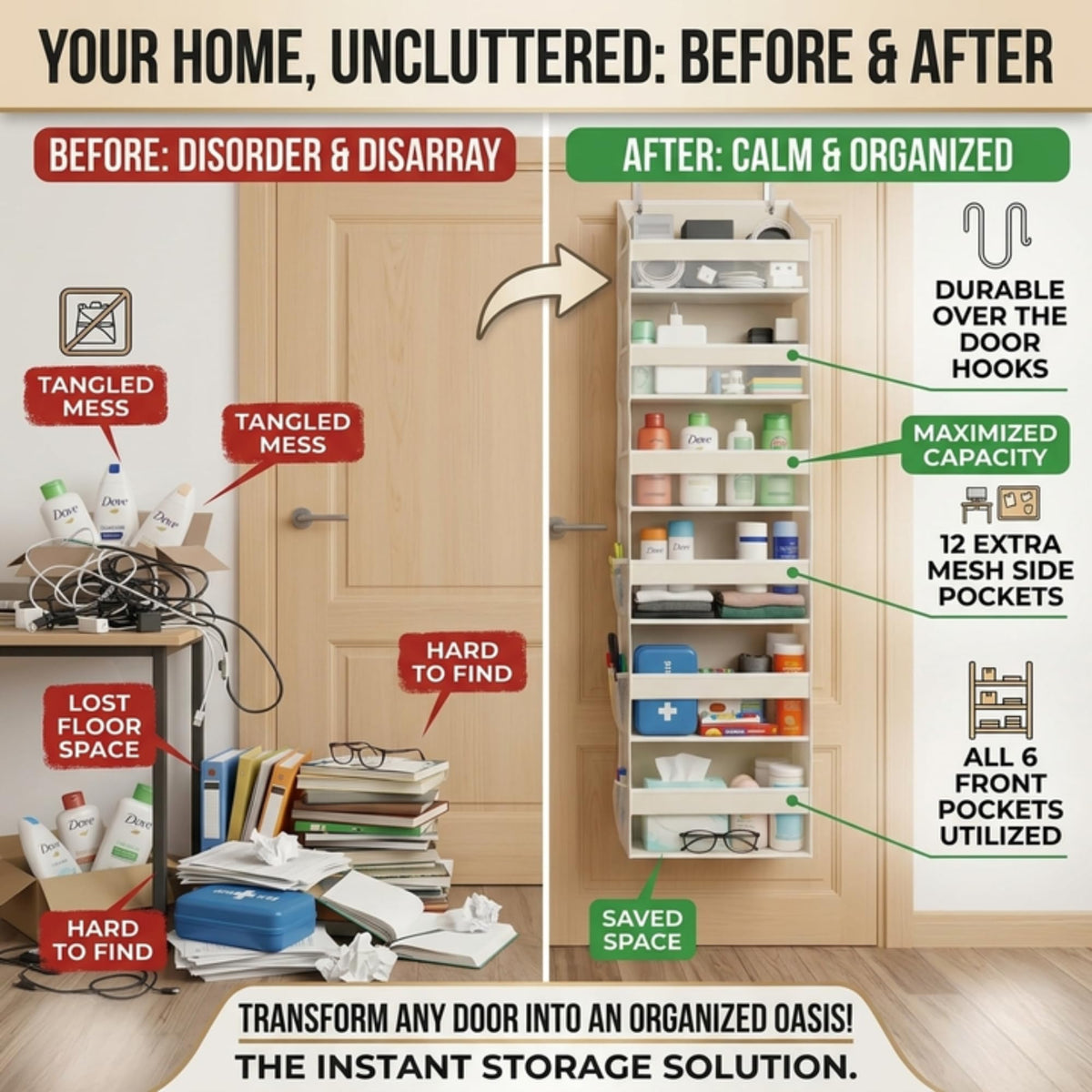 Homelux Theory no-tilt design keeps items secure during use