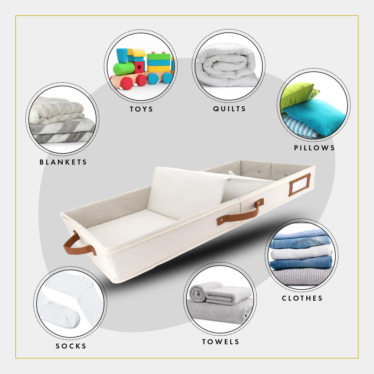 HOMELUX THEORY label pockets simplify content sorting of clothes and accessories.