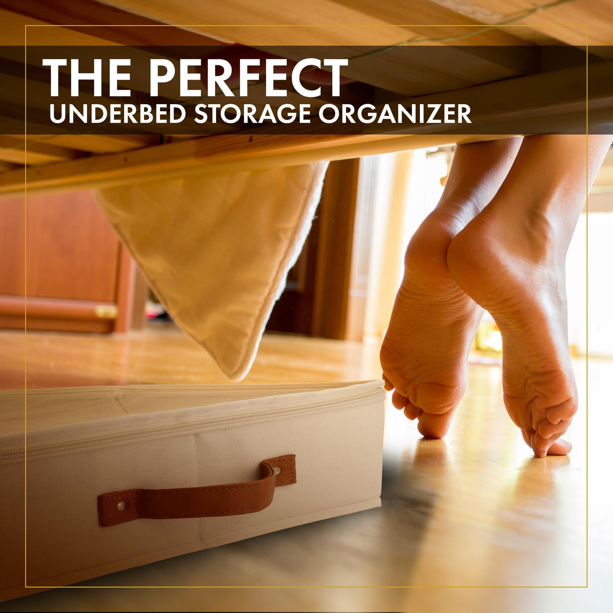 HOMELUX THEORY compact bedroom storage neatly tucked under the bed setup.