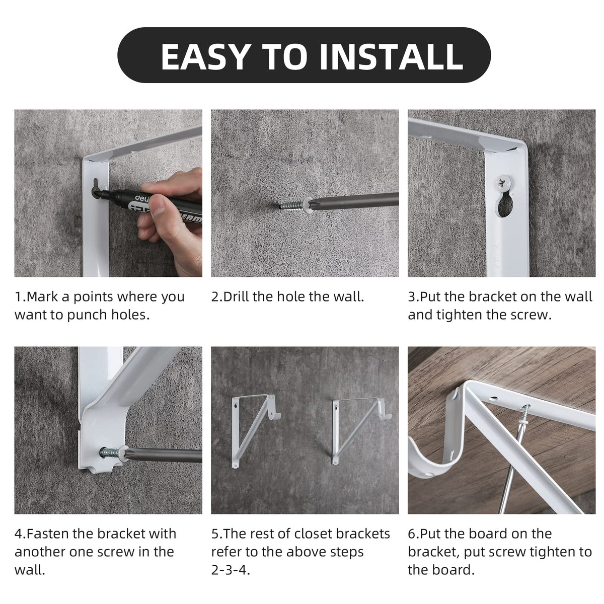 HOME MASTER HARDWARE sturdy closet support bracket supports high loads safely