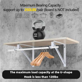 HOME MASTER HARDWARE four-pack rod and shelf brackets maximize storage while maintaining clean aesthetics