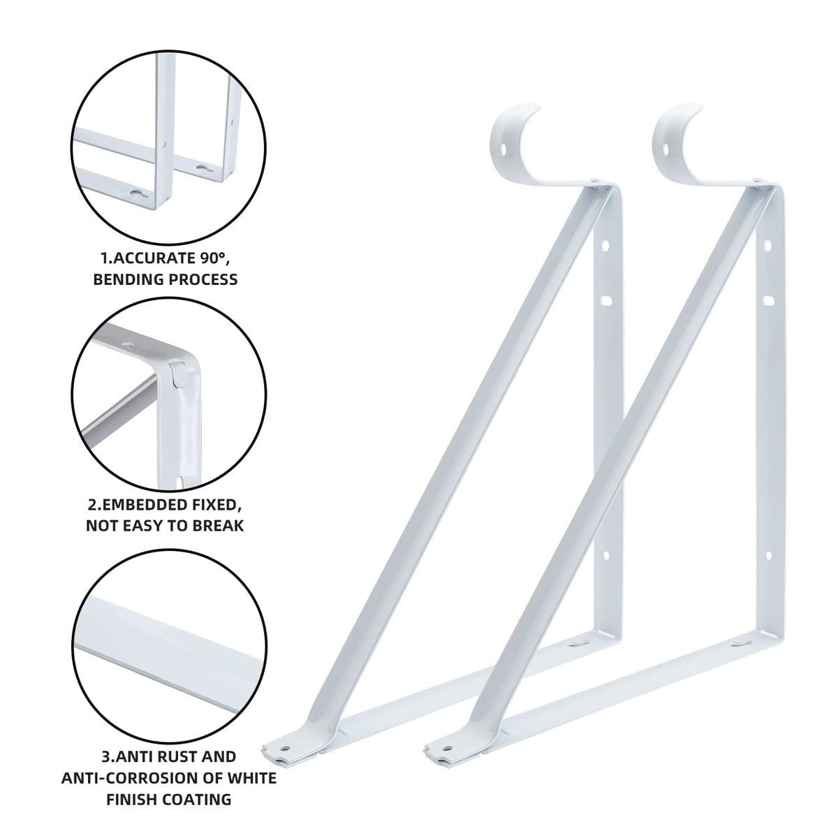 HOME MASTER HARDWARE wall-mounted shelf bracket provides secure rod and shelf support in tight spaces