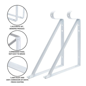 HOME MASTER HARDWARE wall-mounted shelf bracket provides secure rod and shelf support in tight spaces