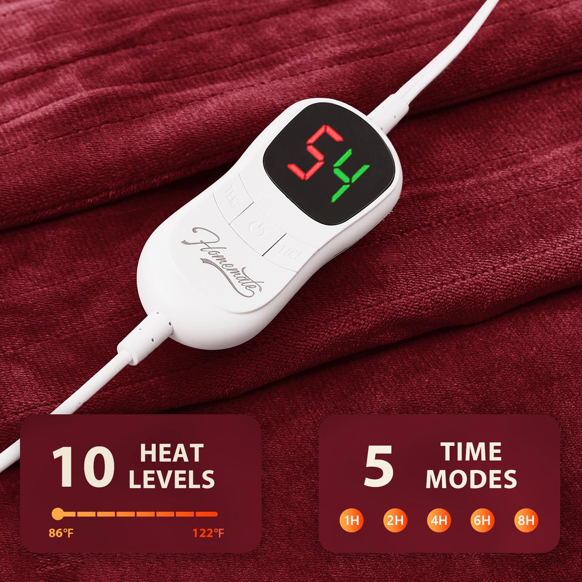 Long 12.5-foot power cord enables versatile placement