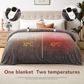 Homemate cozy blanket used in living room for winter warmth.