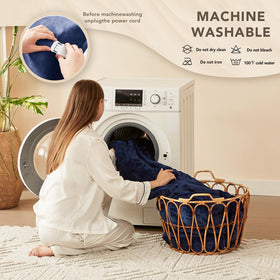 Folded Homemate Electric Heated Blanket ready for compact storage