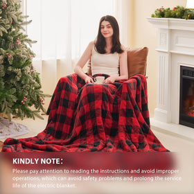 Homemate Electric Blanket Throw with detachable controller for easy care.