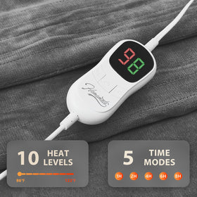 Visible heating wires under plush fabric for even heat distribution