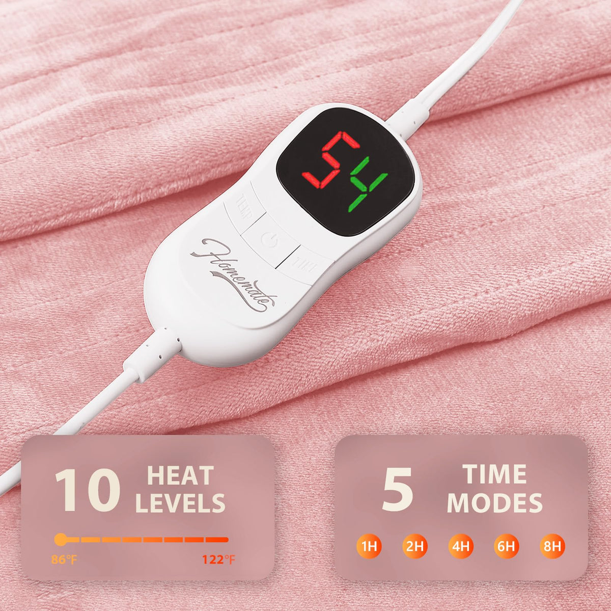 Energy-saving temperature control demonstrates efficient warmth management.