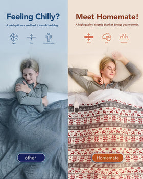 Homemate 10 heat levels for customizable warmth.