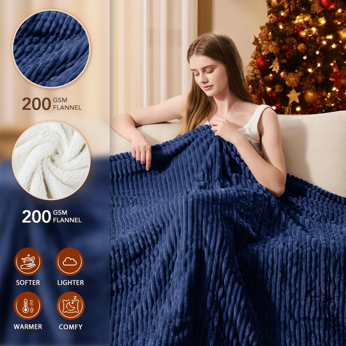 Homemate blanket showing 10 heat levels for personalized comfort.