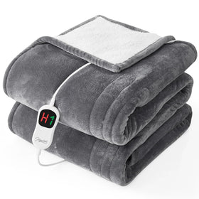 Homemate heated blanket full-size on bed delivers cozy warmth.