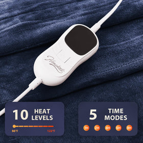 Homemate heated blanket throw features auto-off for safe, unattended use.