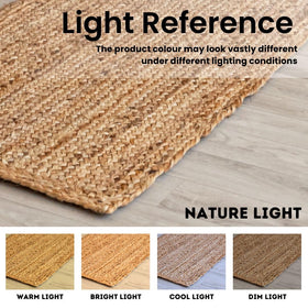 HOMEMONDE thick-jute-runner offers sturdy doorway clearance.
