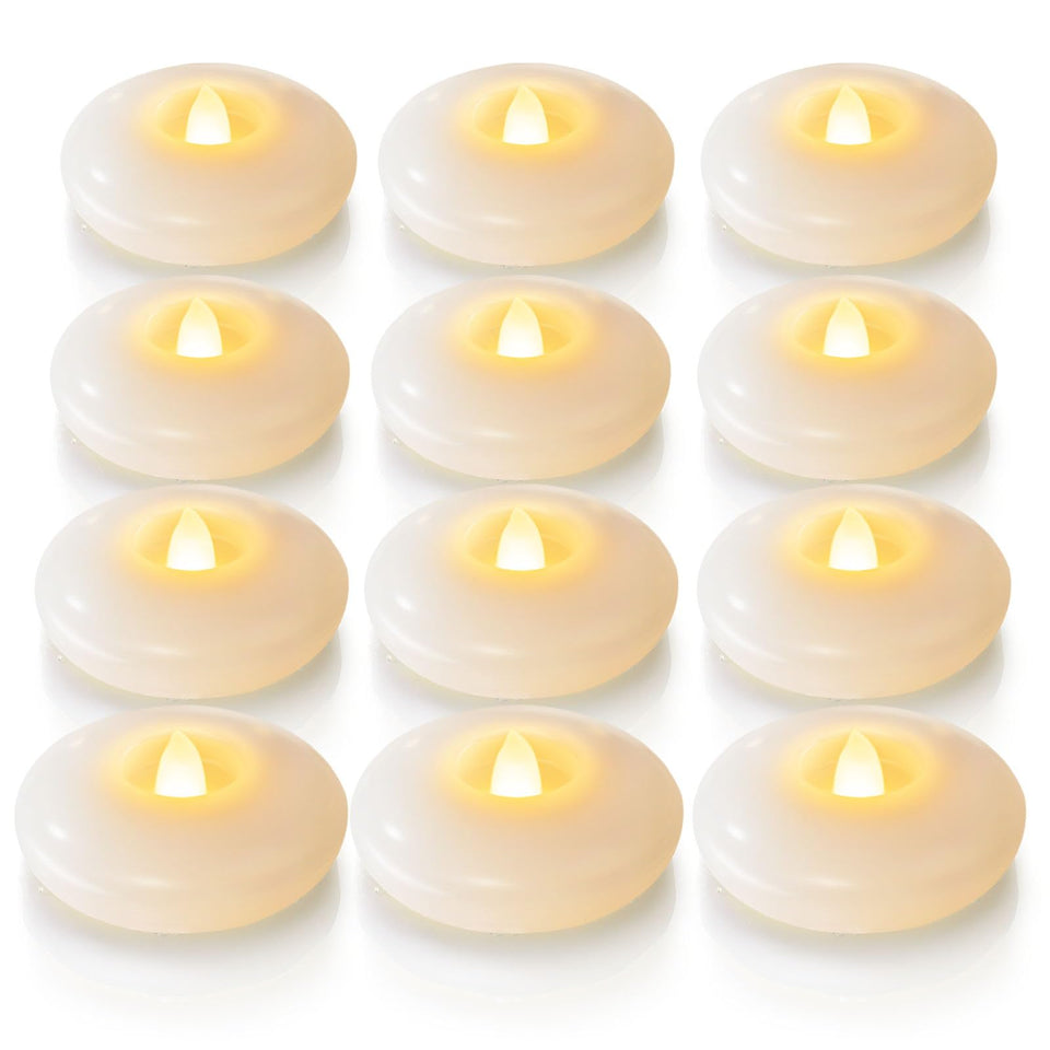 Homemory 3-inch flameless floating candle on water creates safe, elegant centerpieces.