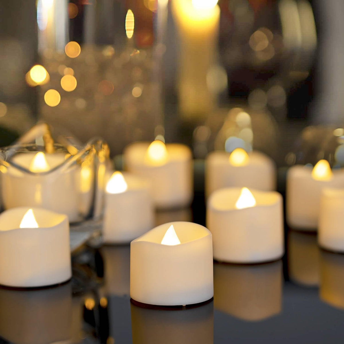 Homemory 48-pack tea lights ready for elegant weddings and events