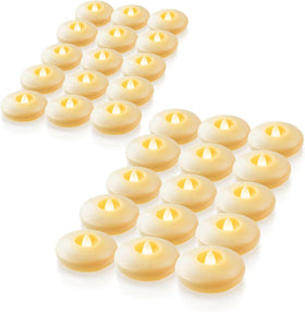 Homemory floating candle with ivory base enhances centerpieces with safe, flameless glow.