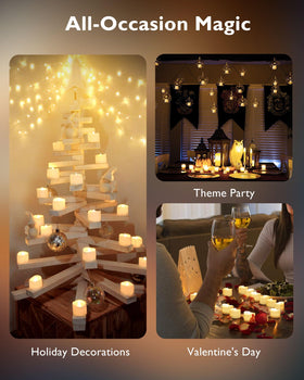 Homemory wedding centerpiece using tea lights for soft glow