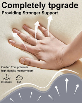 Homepac memory foam detail close-up emphasizes shape retention and adaptive support