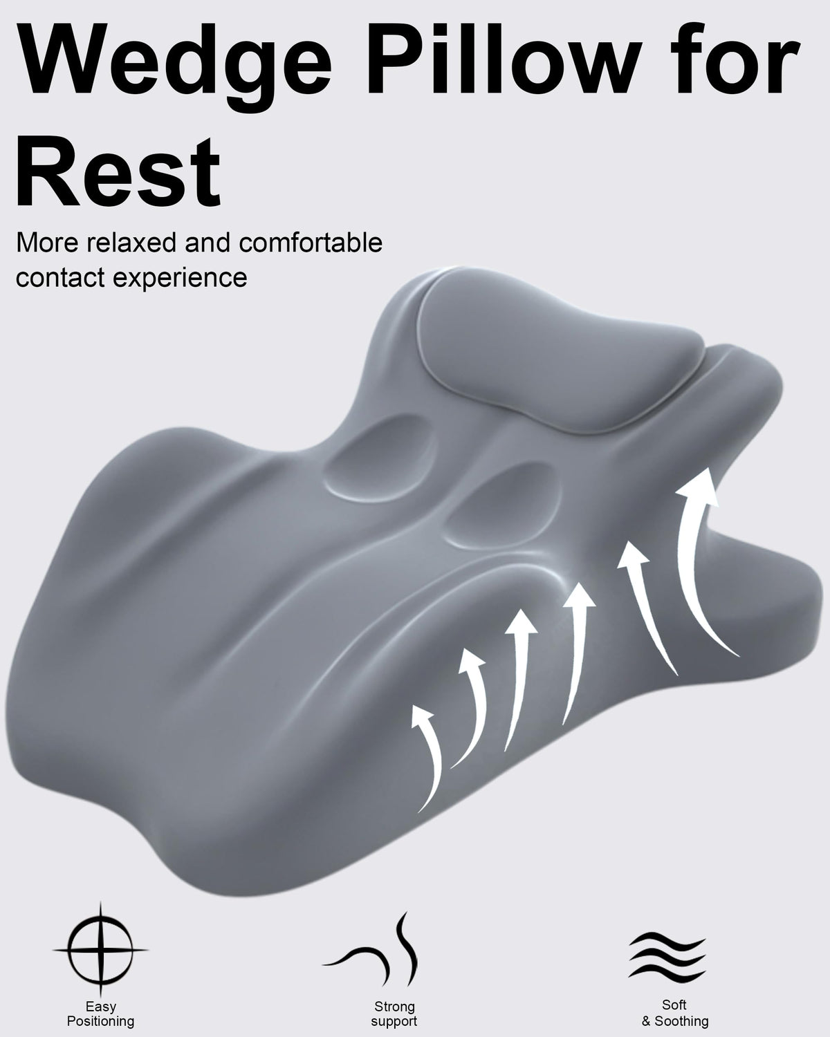 Homepac wedge pillow breathable cover close-up for cooler resting experience