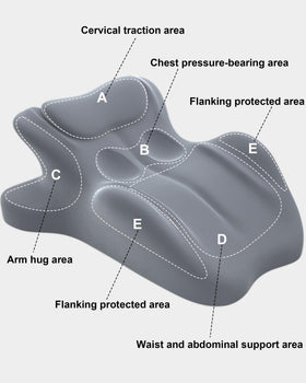 Homepac lightweight wedge pillow designed for easy transfer between spaces