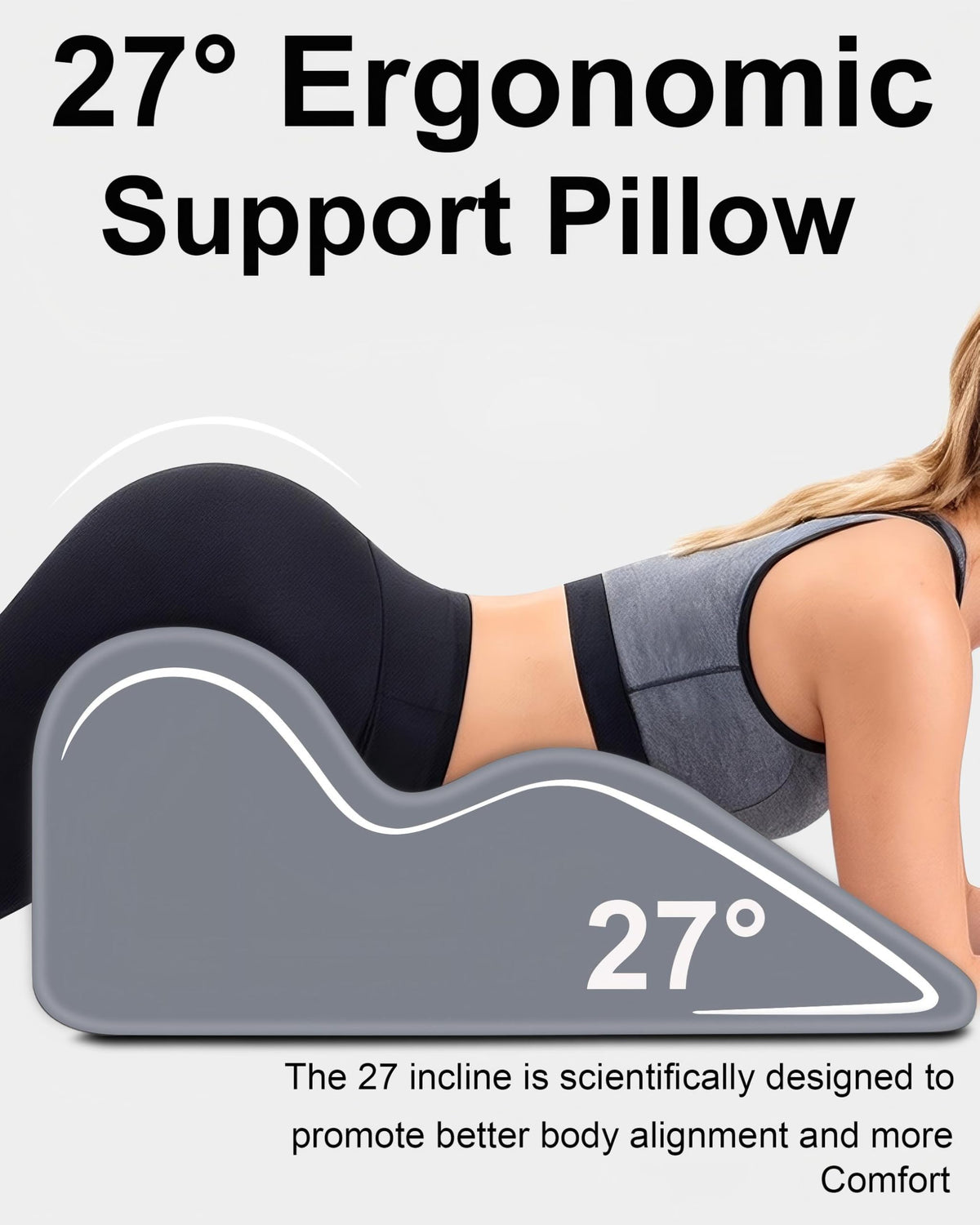 Homepac wedge pillow on bed demonstrates versatile, multi-position use for lounging
