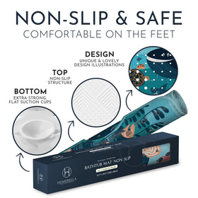 Homerella 200-suction design grips smooth tubs securely.