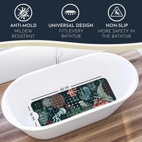 Homerella anti-mold bath mat helps keep showers fresh and clean.