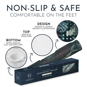 Homerella EU certified bath mat ensures safe, toxin-free materials.