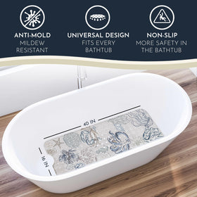 Homerella bath mat with hooks demonstrates quick air-drying and mold prevention
