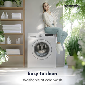Homerella bath mat resists mold and mildew for freshness.