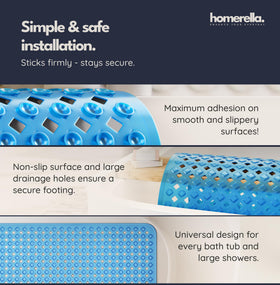 Homerella bath mat drainage holes promoting air flow and quick drying