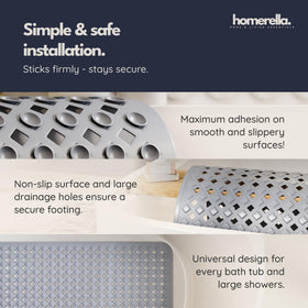 Homerella machine-washable bath mat for easy cold-cycle cleaning