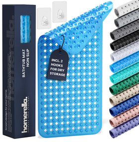 Homerella bath mat non-slip front view showing grip on clean surface
