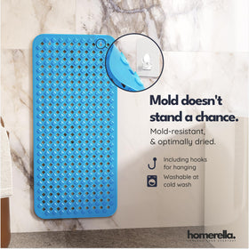 Homerella bath mat 35x16 inches providing generous coverage in tub
