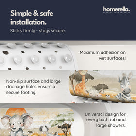 Homerella bath mat drainage holes promote quick drying after use