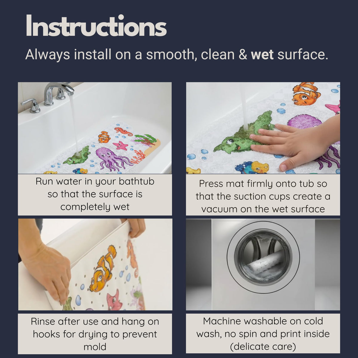Homerella bath time design with sea creatures for engaging baths.