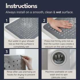 Homerella anti-mold design helps keep the shower area cleaner between cleanings