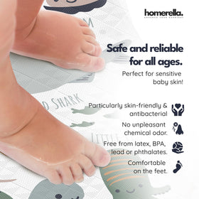 Homerella 40x16 inch non-slip mat on a smooth tub surface