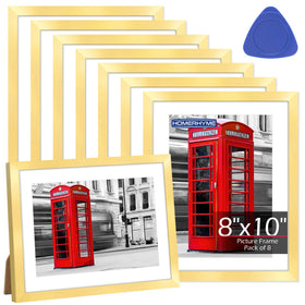 Homerhyme 8x10 gold frame front view for gallery-ready walls