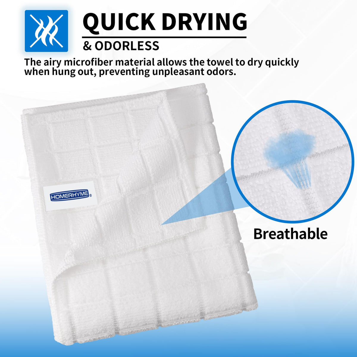 HOMERHYME decorative white towels elevate bathroom style