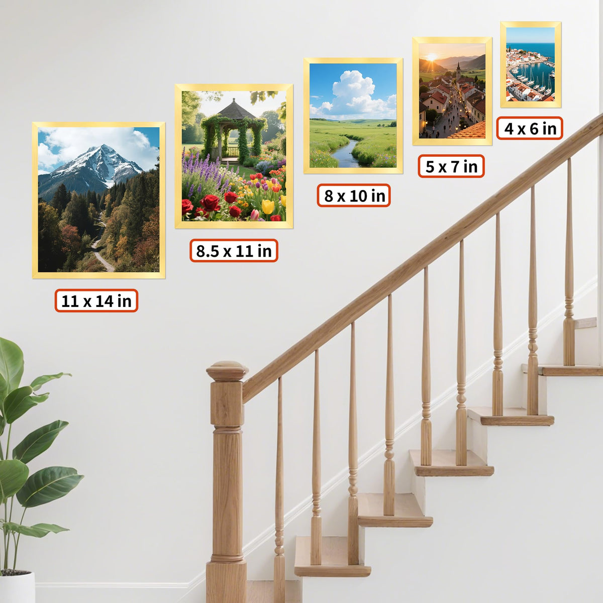 HOMERHYME easel stand for tabletop photo displays.