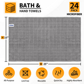 HOMERHYME microfiber towels deliver high absorbency for fast drying hands.