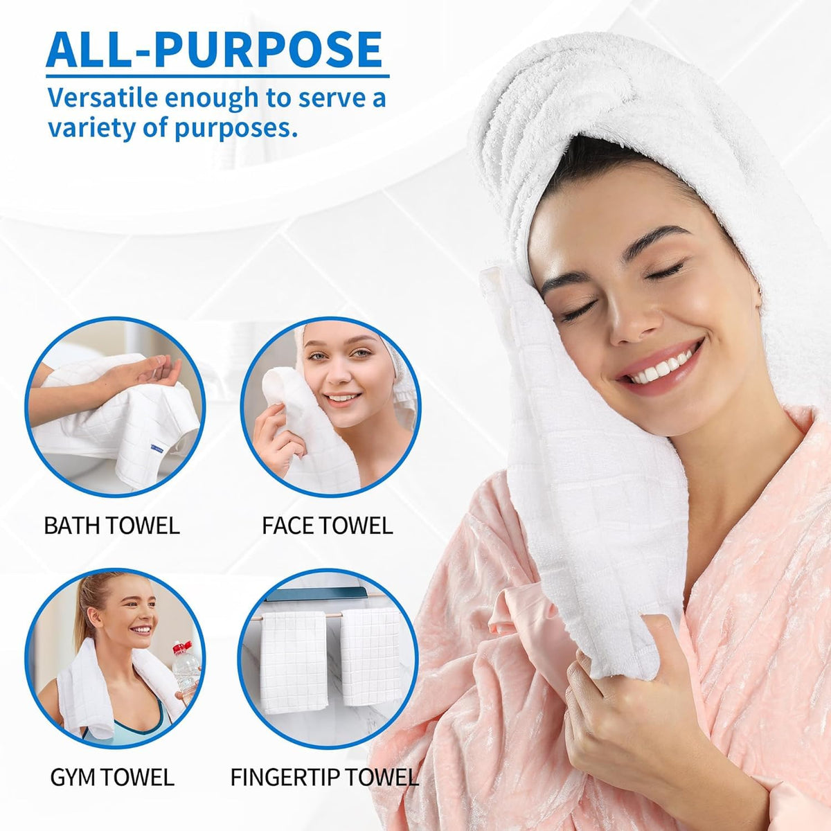 HOMERHYME reinforced-edge towels resist wear through repeated washing